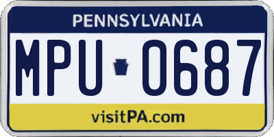 PA license plate MPU0687