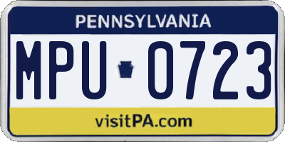 PA license plate MPU0723