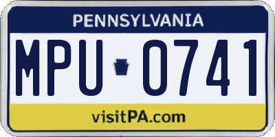 PA license plate MPU0741
