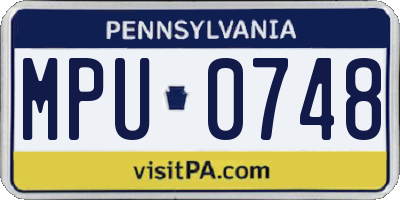 PA license plate MPU0748