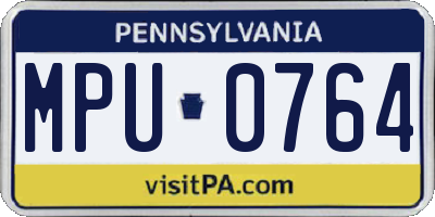 PA license plate MPU0764