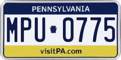 PA license plate MPU0775