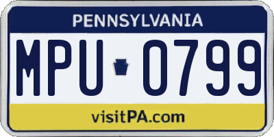 PA license plate MPU0799