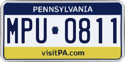 PA license plate MPU0811