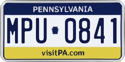 PA license plate MPU0841