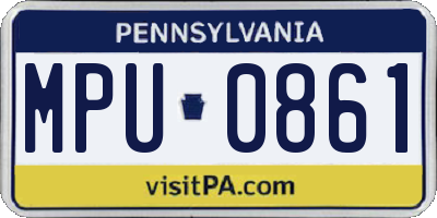 PA license plate MPU0861
