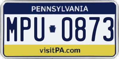 PA license plate MPU0873