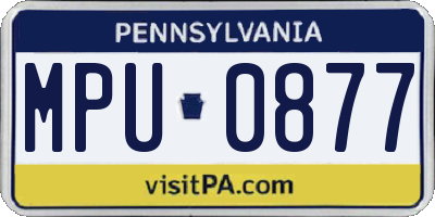 PA license plate MPU0877