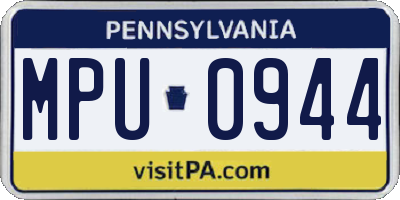 PA license plate MPU0944