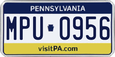 PA license plate MPU0956