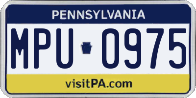 PA license plate MPU0975