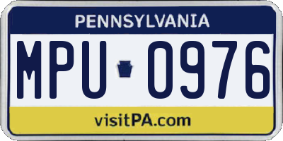 PA license plate MPU0976