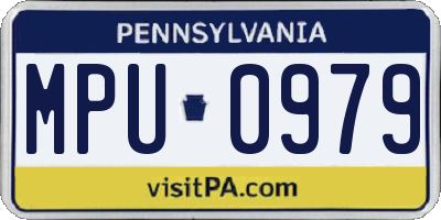 PA license plate MPU0979