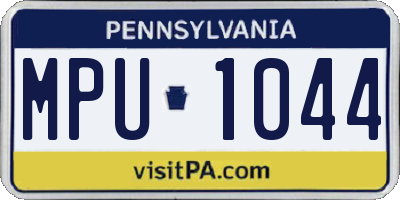 PA license plate MPU1044