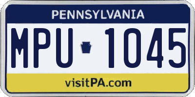 PA license plate MPU1045