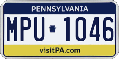 PA license plate MPU1046