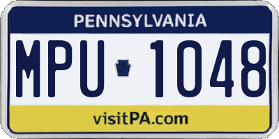 PA license plate MPU1048