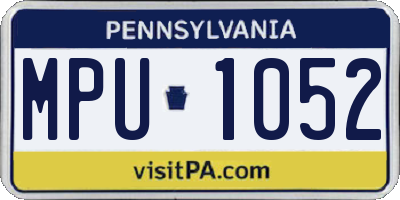 PA license plate MPU1052