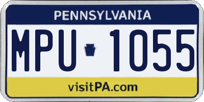 PA license plate MPU1055