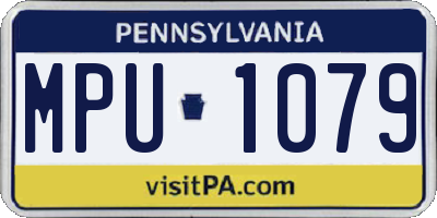 PA license plate MPU1079