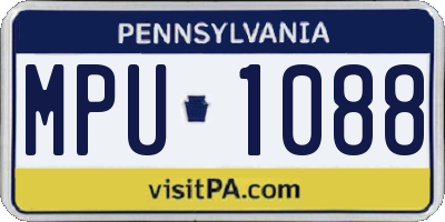 PA license plate MPU1088