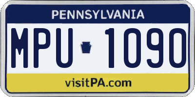 PA license plate MPU1090