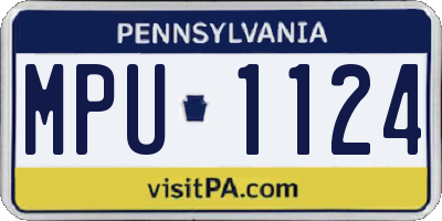 PA license plate MPU1124