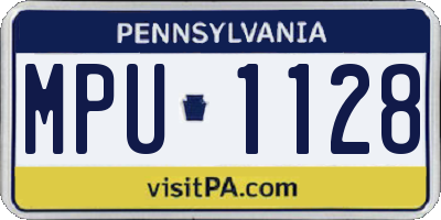 PA license plate MPU1128