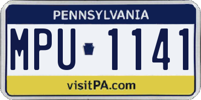 PA license plate MPU1141