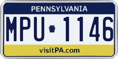PA license plate MPU1146
