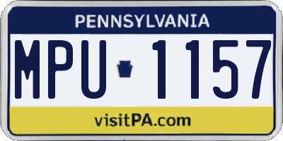 PA license plate MPU1157