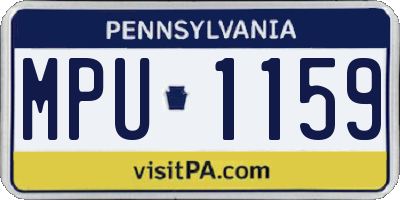 PA license plate MPU1159