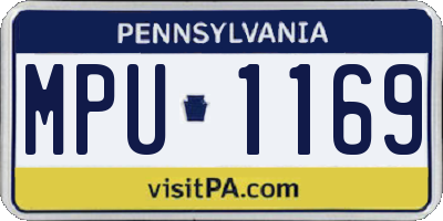 PA license plate MPU1169