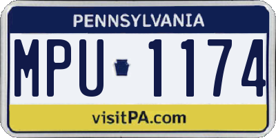 PA license plate MPU1174