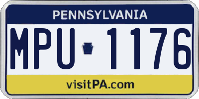 PA license plate MPU1176