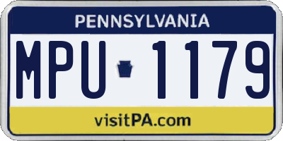 PA license plate MPU1179