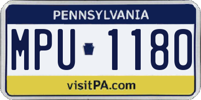 PA license plate MPU1180