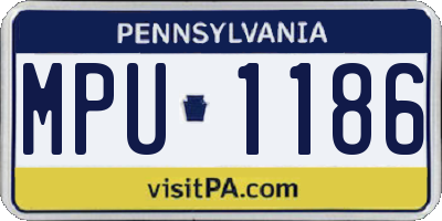 PA license plate MPU1186