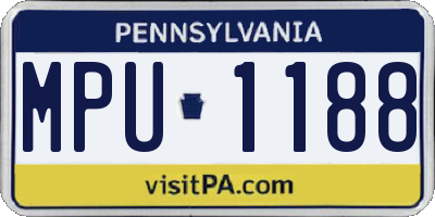 PA license plate MPU1188