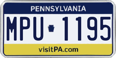 PA license plate MPU1195