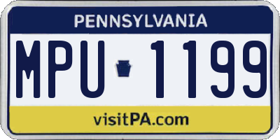 PA license plate MPU1199