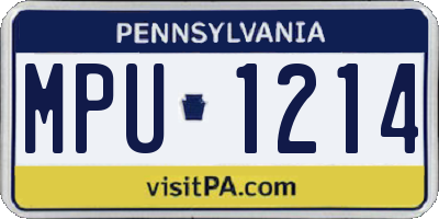 PA license plate MPU1214