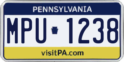PA license plate MPU1238