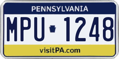 PA license plate MPU1248