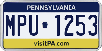 PA license plate MPU1253