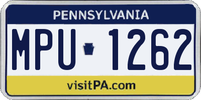 PA license plate MPU1262