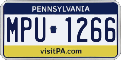 PA license plate MPU1266