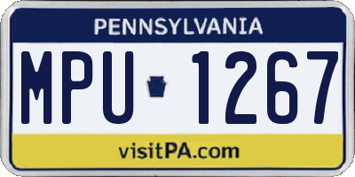 PA license plate MPU1267
