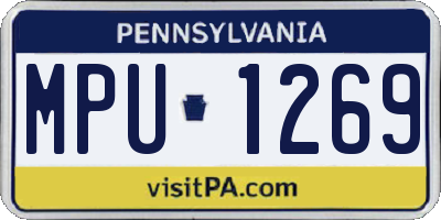 PA license plate MPU1269