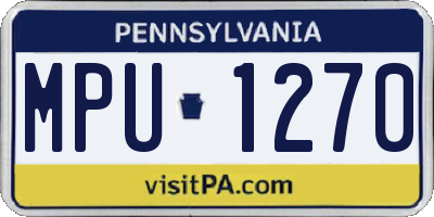 PA license plate MPU1270